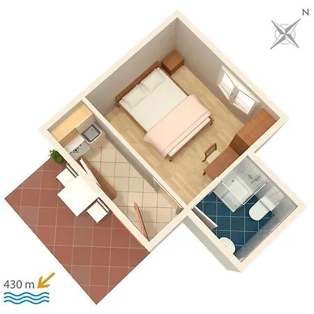 Studio Gradac 5198a Apartment Gradac (Split-Dalmatia)
